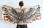 原创手工博文: 墨尔本设计师Roza Khamitova：美而独特的鸟翼围巾
