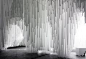 A moving cave made entirely of ribbons by NYC-based design firm Snarkitecture and Swedish clothing retailer COS for Salone del Mobile at this year's Milan Design Week