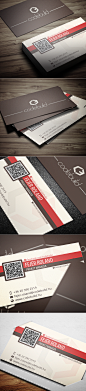 Codebuild Business Card mockups on Behance 带二维码的名片