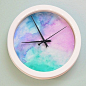 Learn how to make your own gorgeous watercolor clock using a few paints and an inexpensive clock from Target!