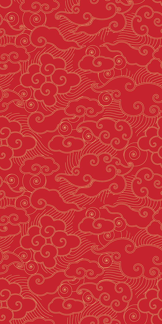 中国风中式古典红色喜庆纹理AI矢量图案 ...