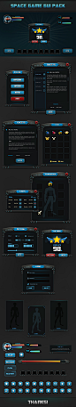 Fantasy - Space game gui Pack : Pack of graphical user interface (GUI) for game