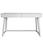 Gray 50 Writing-Desk Gervasoni - Milia Shop : Gray 50 is a writing-desk designed by Paola Navone for Gervasoni. Writing desk with two drawers, frame and top in walnut. Available wood finishes: natural, white, grey, air force blue, black lacquered American