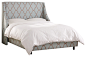 Swoop Arm Wingback Bed in Spring Breeze Mineral transitional-beds