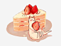 偷吃蛋糕的小可爱高清素材 动漫动画 卡通手绘 猫咪 草莓 蛋糕 装饰图 食物 免抠png 设计图片 免费下载