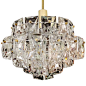 Large Kinkeldey Crystal & Brass Chandelier, 1960 Modernist Design | 1stdibs.com