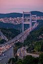 Evening falls in Istanbul