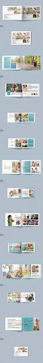 儿童教育培训机构画册宣传册子模版 InDesign排版设计参考素材-淘宝网
