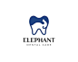 大象牙齿牙科牙医诊所标志logo矢量图设计素材
