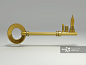 Golden Key, Empire State Building, Building_创意图片