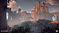 Horizon Zero Dawn - Mountain Landscapes, Lucas Bolt : These shots show our teams world building efforts to create the Nora territory in Horizon. This region is inspired by landmarks in Colorado, U.S. The landscapes were largely built by: Jacob Tai, Ben Ja