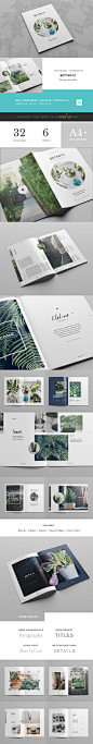 Botanic Portfolio Template on Behance #排版# #素材#