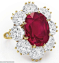 Van Cleef and Arpels / *RED ~ Elizabeth Taylor's Van Cleef & Arpels ruby and diamond ring