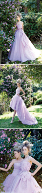 #Jillian# 两款粉紫色浪漫婚纱，喜欢么？～～～ 