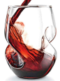 Swirl Red Wine Glasses (set of 4) - The curved design of the Swirl Red Wine Glasses aerates wine for the best flavor. Get it now on Solutions.com: 