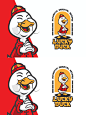 鸭子 卡通 标志 设计素材