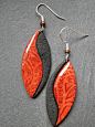 INSPIRATION - originelle2 - polymer clay earrings. Nice mica shift