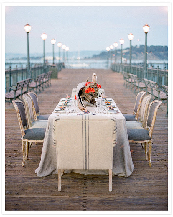 航海主题婚礼的接待桌布置