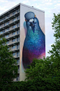 Giant Pigeon Mural Street Art - super A: 