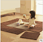 ROCO 日式柔软羊羔绒魔方客厅卧室防滑地毯地垫 儿童安全爬行垫的图片