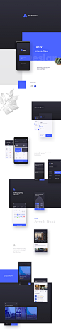 Atlas Mobile App UI Design : A mobile app user interface with a great user experience designing keeping its usability and ease of understanding for user on the go. Technically this app lets you book a flight or hotel room even hire a ride. This is just a 