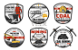 铁矿开采行业煤矿机械标志插画图片素材