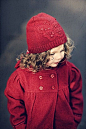 红色针织帽