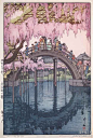 Hiroshi Yoshida 版画作品 | 吉田博Yoshida Hiroshi(1876年 - 1950，74岁)，西洋画家，版画家。在日本浮世绘风下，吉田博以西洋画为主，并重视自然、写实和诗情的作品风格，使得他被认为是日本治,大正,昭和期间风景画的第一人。