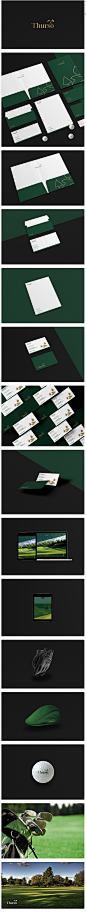 国外高尔夫品牌VI设计欣赏 高尔夫LOGO VI应用 封面 信封 名片 封套 WEB 平面设计