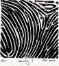 Identity I Fingerprint Limited Edition Hand Pulled Linocut Print