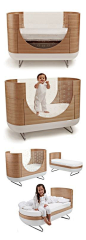 Ubabub Pod Crib // eco-friendly modern design converts into a toddler bed! #product_design #furniture_design #baby