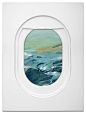 美国艺术家  Jim Darling 从生活视角出发，创作了这组“飞机窗外的风景”系列绘画作品