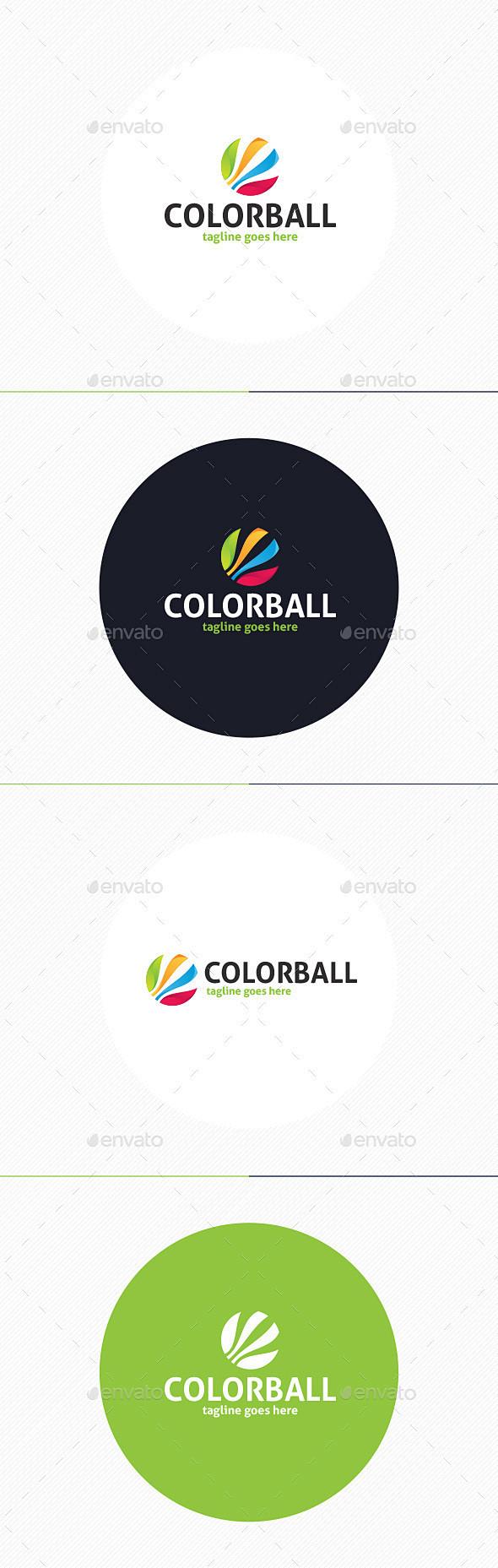 色球标志——矢量抽象Color Ball...
