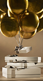 Burberry Bows & Gold Balloons: 