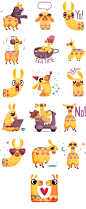 Hipster Llama iOS10 Sticker Pack on Behance