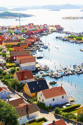 瑞典海邊村莊。 