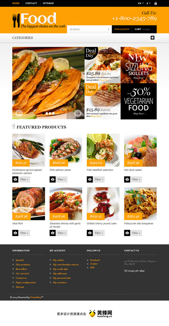 Food食品电商网站模板，来源自黄蜂网h...
