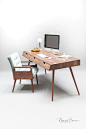 Rina Walnut desk