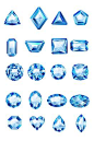 宝石砖石水晶几何立体