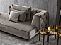 Modern Fiona Modular Sofa by Massimo Castagna in Fabric or Leather/Gallotti and Radice For Sale