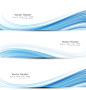 蓝色流线底纹banner矢量素材 - 素材中国16素材网