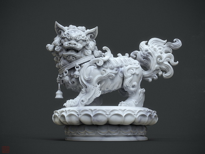 Chinese  lion statue...