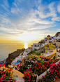 Sunset in Oia Greece- My hubby and I want to go here on our next Europe trip!: 