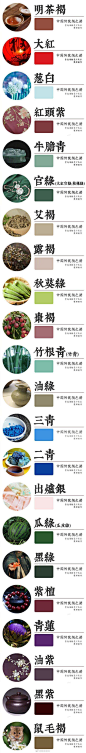 中国传统颜色谱合集，有你喜欢的吗？via@古风的那些事儿 ​​​​
