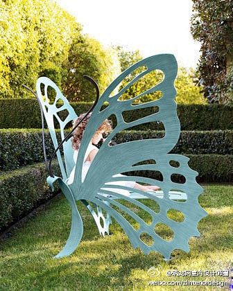 #创意#蝴蝶椅子，太美了~~~是不是很喜...