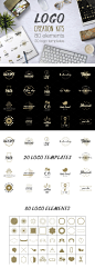 Logo 设计元素和模版素材 Logo Elements & Templates（80元素+20模版） #Logo# #素材#