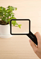 Loupe is a magnifying glass designed in the form of a rectangle that conforms to the shape and size of books and newspapers. With a highly simple and wide grip, which extends sideways at a 45-degree angle and thus allows for more comfortable reading, the 