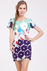 Colored Floral Print...