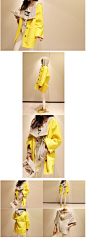 【图】啊米の藏衣-韩国代购女装超正柠檬黄秋冬风衣卫衣两件套休闲外套女式-简单网www.J.cn