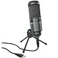 Amazon.com: Audio-Technica AT2020USBPLUS Deluxe USB Cardioid Condenser Microphone: Musical Instruments